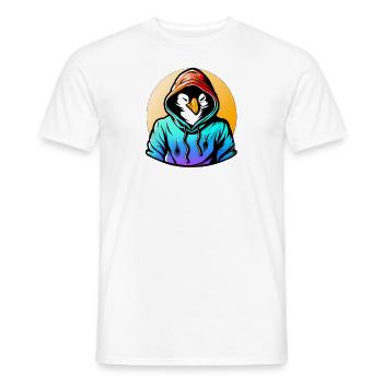 Pinguin mit Pullover - Männer T-Shirt - Weiß - Vorne - AI Model Male 178 dark (178cm)
