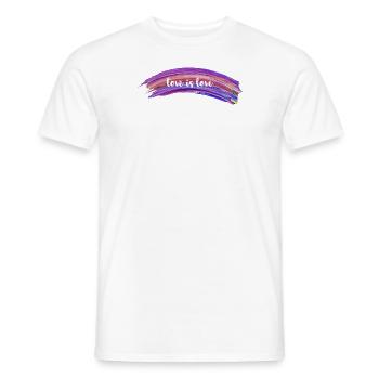 Love is Love - Men's T-Shirt - white - Front - AI Model Male 178 dark (178cm)