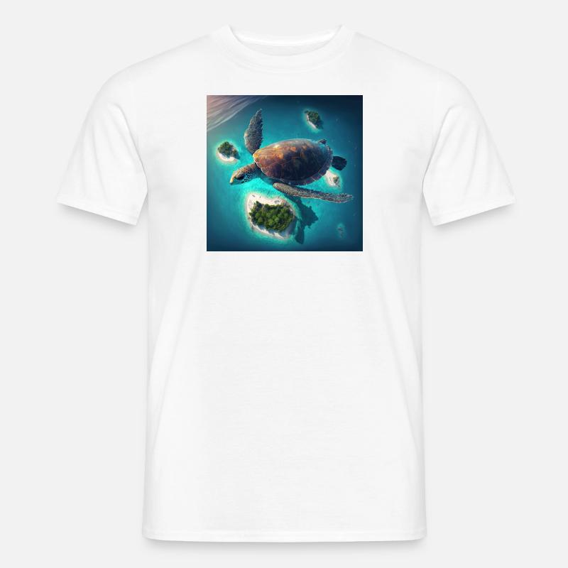 Die fliegende Schildkröte - Männer T-Shirt - Weiß