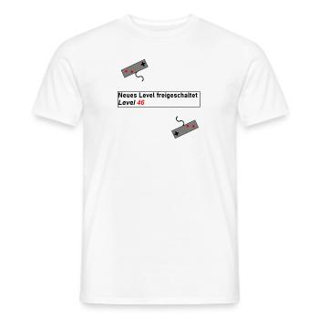 Geschenk Geschenkidee Geburtstag Gaming Level Up - Männer T-Shirt - Weiß - Vorne - AI Model Male 178 dark (178cm)
