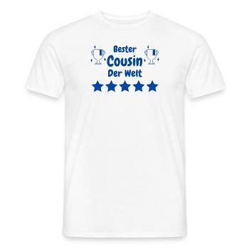 Bester Cousin der Welt - Männer T-Shirt - Weiß - Vorne - AI Model Male 178 dark (178cm)