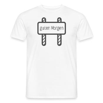 guten morgen - Männer T-Shirt - Weiß - Vorne - AI Model Male 178 dark (178cm)
