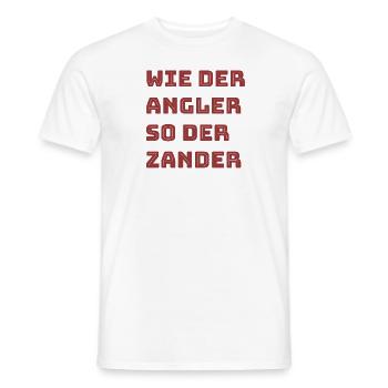 wie der angler so der zander - Männer T-Shirt - Weiß - Vorne - AI Model Male 178 dark (178cm)