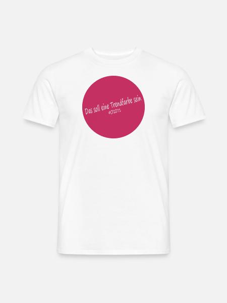 Trendfarbe 2023 - Magenta - Männer T-Shirt - Weiß