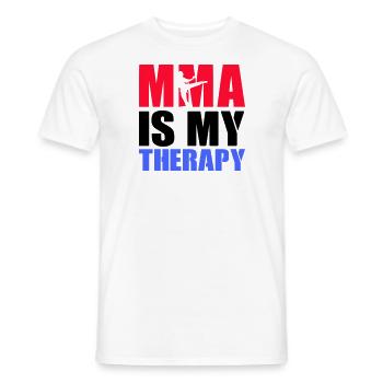 mma therapy - Männer T-Shirt - Weiß - Vorne - AI Model Male 178 dark (178cm)