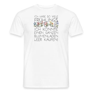 Frühlings Shirt - Männer T-Shirt - Weiß - Vorne - AI Model Male 178 dark (178cm)
