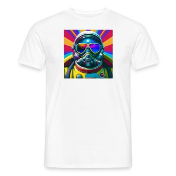 Astronaut of the future - Men's T-Shirt - white - Front - AI Model Male 178 dark (178cm)