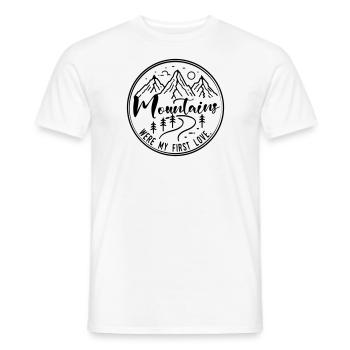 Mountains were my first love - Männer T-Shirt - Weiß - Vorne - AI Model Male 178 dark (178cm)