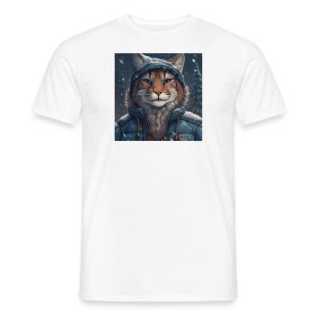 Snowboard Wintersports Wildcat - Men's T-Shirt - white - Front - AI Model Male 178 dark (178cm)
