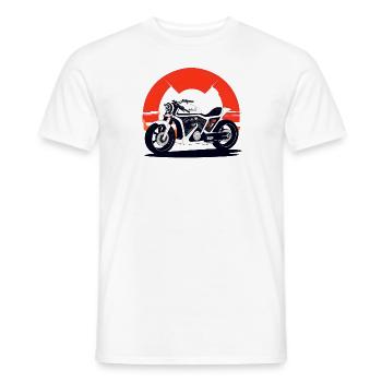 Moto futuriste vintage (arche rouge) - T-shirt homme - blanc - Devant - AI Model Male 178 dark (178cm)