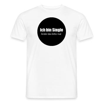 Single Dating - Männer T-Shirt - Weiß - Vorne - AI Model Male 178 dark (178cm)