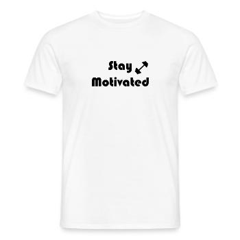 Stay Motivated - T-shirt homme - blanc - Devant - AI Model Male 178 dark (178cm)