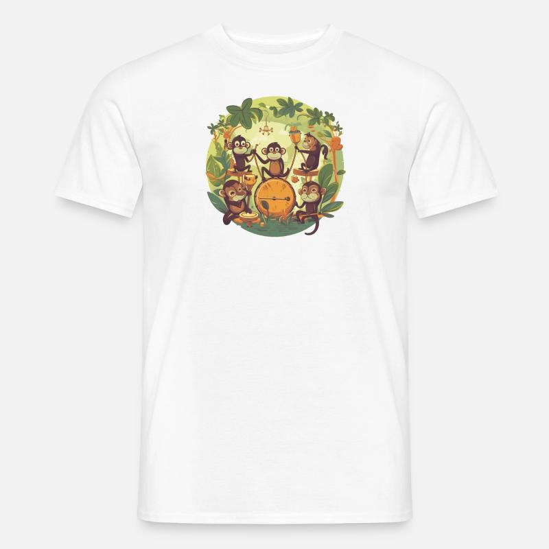 Monkey Party - Männer T-Shirt - Weiß