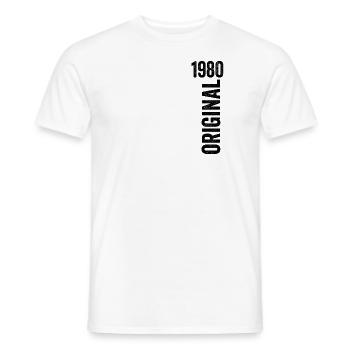 1980 Original 1980 Birthday Gift - Men's T-Shirt - white - Front - AI Model Male 178 dark (178cm)