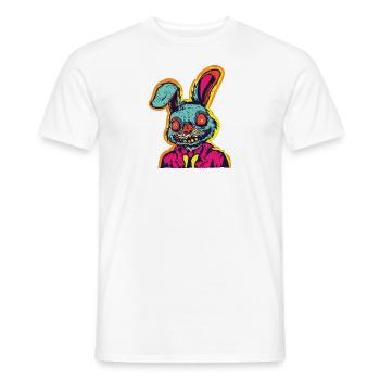 Retro Horror Gruseliger Zombie Hase - Männer T-Shirt - Weiß - Vorne - AI Model Male 178 dark (178cm)