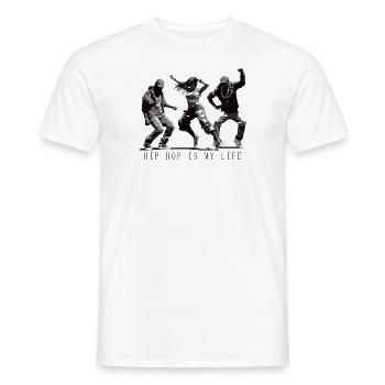 hip hop is my life - Männer T-Shirt - Weiß - Vorne - AI Model Male 178 dark (178cm)