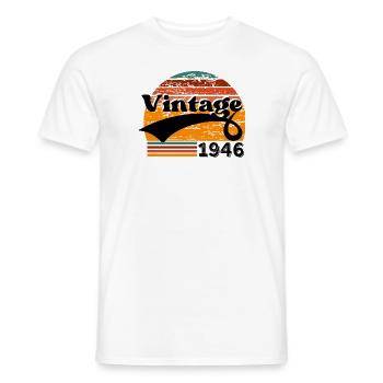 Jahrgang 1946 - Männer T-Shirt - Weiß - Vorne - AI Model Male 178 dark (178cm)