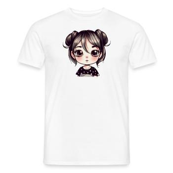 Manga Japan Drawing - Men's T-Shirt - white - Front - AI Model Male 178 dark (178cm)
