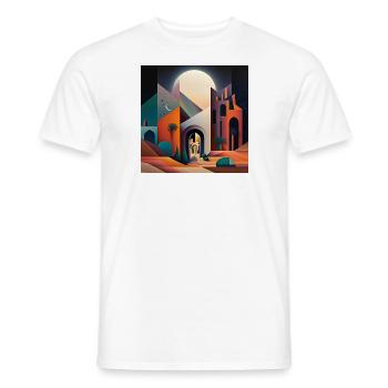 The Bauhaus Legacy - Men's T-Shirt - white - Front - AI Model Male 178 dark (178cm)