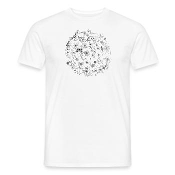 Fleur minimalistes - T-shirt homme - blanc - Devant - AI Model Male 178 dark (178cm)