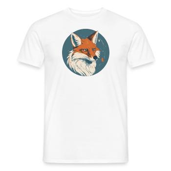 Fox, Reineke, Red Nose, Vixen, Red Skirt - Men's T-Shirt - white - Front - AI Model Male 178 dark (178cm)