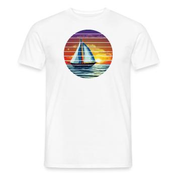 Sailing Sailboat Sailing Sailing Sailing Ship - Men's T-Shirt - white - Front - AI Model Male 178 dark (178cm)