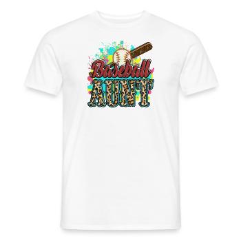 Baseball Aunt - Men's T-Shirt - white - Front - AI Model Male 178 dark (178cm)