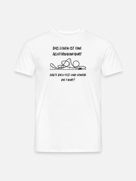 Das Leben ist eine Achterbahn - Premium Shop - Männer T-Shirt - Weiß