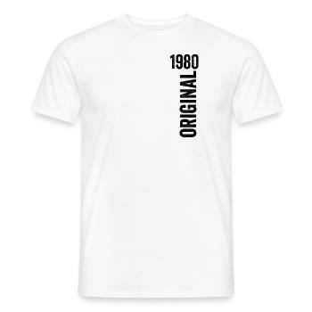 1980 Cadeau d’anniversaire original 1980 - T-shirt homme - blanc - Devant - AI Model Male 178 dark (178cm)