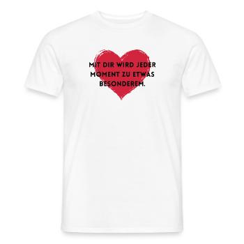 Mit dir wird jeder Moment zu etwas Besonderem - Männer T-Shirt - Weiß - Vorne - AI Model Male 178 dark (178cm)