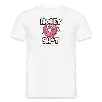 Holey Shit - Funny Donut Pun Humor - Doughnuts - Men's T-Shirt - white - Front - AI Model Male 178 dark (178cm)