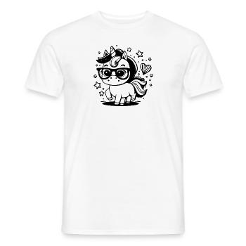 Licorne d'amour - T-shirt homme - blanc - Devant - AI Model Male 178 dark (178cm)