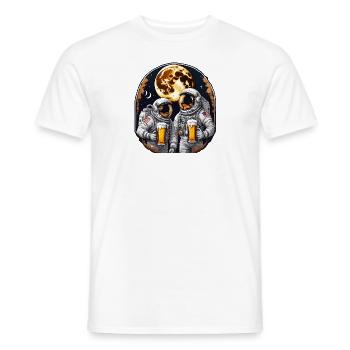 Astronaute / Espace / Vaisseau spatial / Lune / Espace - T-shirt homme - blanc - Devant - AI Model Male 178 dark (178cm)