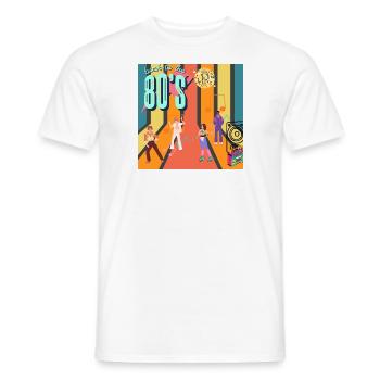 Retro Roller Groove - Men's T-Shirt - white - Front - AI Model Male 178 dark (178cm)