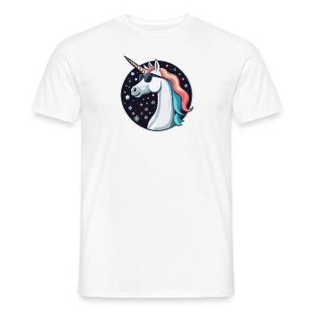 Dessin de Noël Licorne - T-shirt homme - blanc - Devant - AI Model Male 178 dark (178cm)