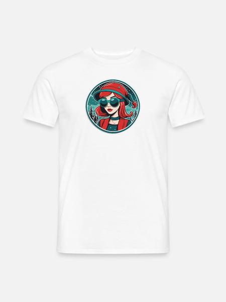 Mädchen Weihnachten Illustration - Männer T-Shirt - Weiß
