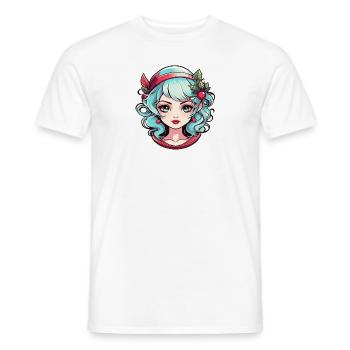 Elf Christmas Illustration - Men's T-Shirt - white - Front - AI Model Male 178 dark (178cm)