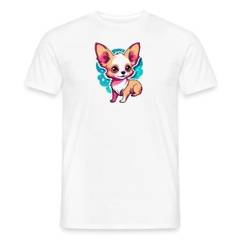 Chihuahua Hund Zeichnung - Männer T-Shirt - Weiß - Vorne - AI Model Male 178 dark (178cm)