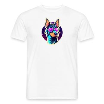 Doberman Dog Drawing - Men's T-Shirt - white - Front - AI Model Male 178 dark (178cm)