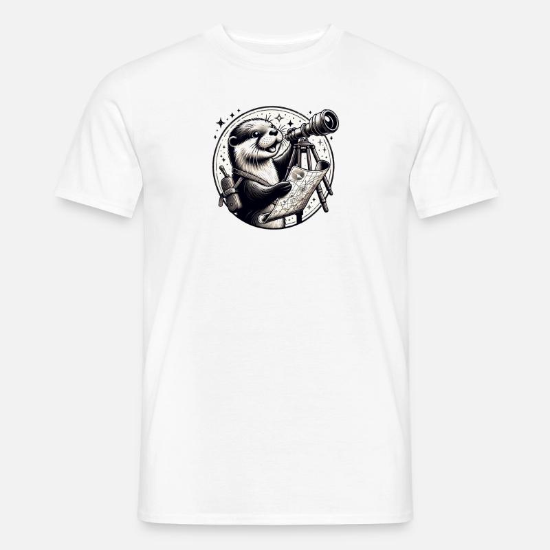 Otter Astral Explorer - Männer T-Shirt - Weiß