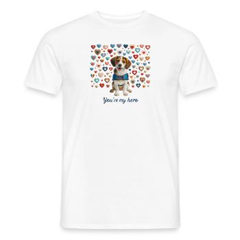 Chien de thérapie des merveilles - T-shirt homme - blanc - Devant - AI Model Male 178 dark (178cm)