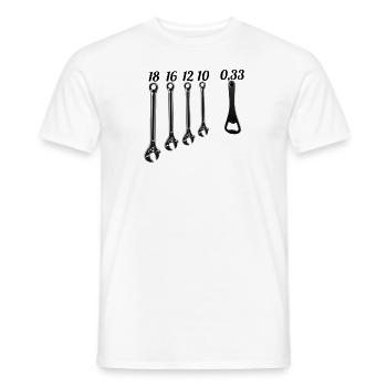Schlüssel Öffner - Männer T-Shirt - Weiß - Vorne - AI Model Male 178 dark (178cm)