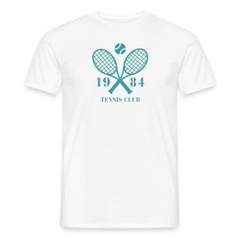 1984 tennis club - T-shirt homme - blanc - Devant - AI Model Male 178 dark (178cm)