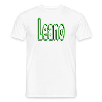Leano - Men's T-Shirt - white - Front - AI Model Male 178 dark (178cm)