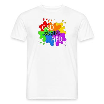 CSD statt AfD - Männer T-Shirt - Weiß - Vorne - AI Model Male 178 dark (178cm)