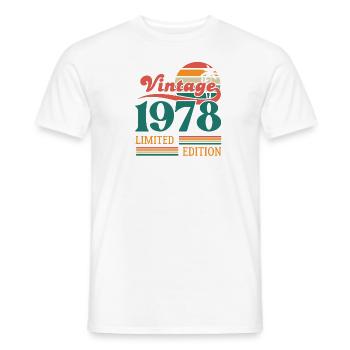 Jahrgang 1978 Limitierte Auflage - Männer T-Shirt - Weiß - Vorne - AI Model Male 178 dark (178cm)