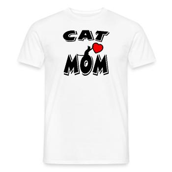 Chat - T-shirt homme - blanc - Devant - AI Model Male 178 dark (178cm)