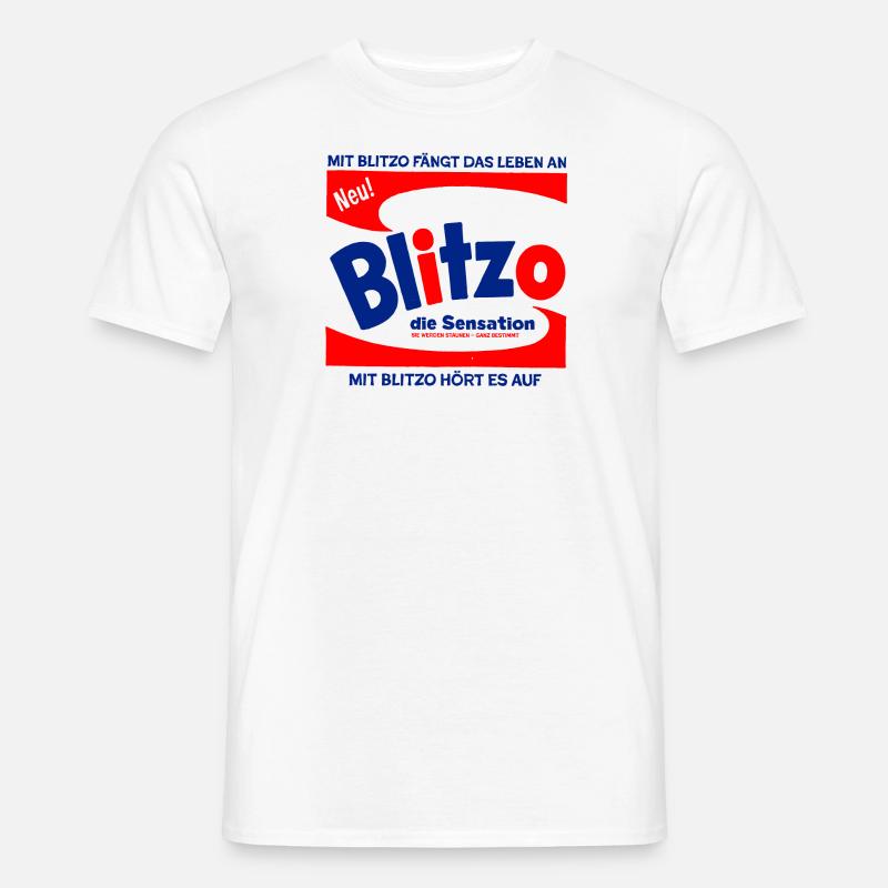 Blitzo - Männer T-Shirt - Weiß