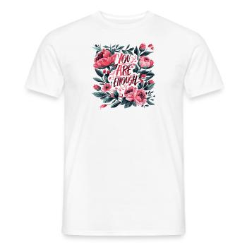 Du bist genug - Selbstliebe - Männer T-Shirt - Weiß - Vorne - AI Model Male 178 dark (178cm)