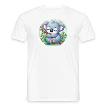 Koala heureux Koala Ours Koala - T-shirt homme - blanc - Devant - AI Model Male 178 dark (178cm)